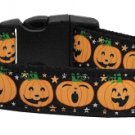 NEW PUMPKIN FACES BLACK Size Medium (10" -18")Halloween Soft Dog Collar