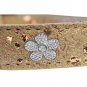 Fancy LEATHER FLOWER CHARMS DOG COLLAR - SIZES Medium 16(10" - 13")