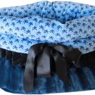 Blue Skulls Small Reversible Pet Carrier Bag, Pet Bed & Car Seat 3-In-1