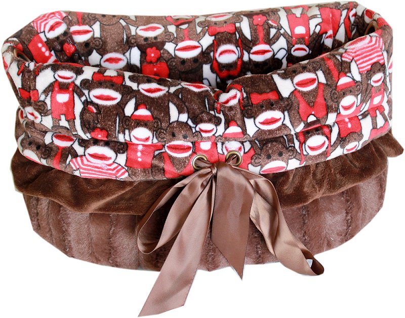 FUNNY MONKEY Small Reversible Pet Carrier Bag, Pet Bed & Car Seat 3-In-1