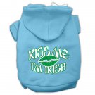 KISS ME I'M IRISH Pet Hoodie Sizes XSmall - Large Pet Outerwear For Cats and Dogs