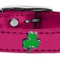 Genuine Leather Shamrock Dog Collar - Sizes 6" to 12"