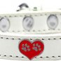 Faux Leather Heart Paws Love Dog Collar - Sizes Medium to Large