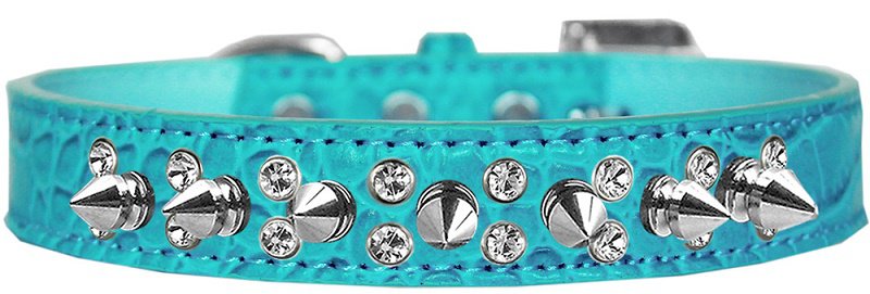 NEW Sparkle and Spikes Size XSmall & Small Faux Leather Croc Dog Collars