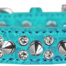 NEW Sparkle and Spikes Size XSmall & Small Faux Leather Croc Dog Collars