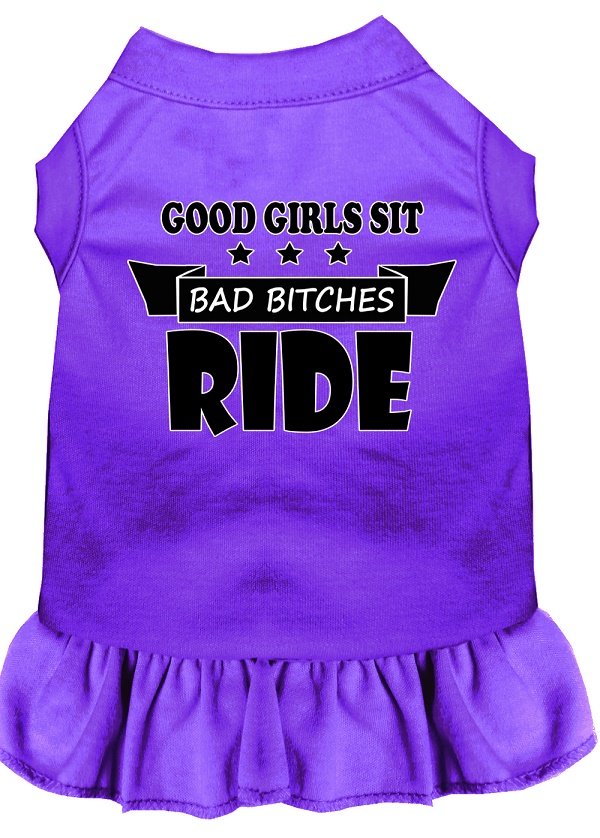 GOOD GIRLS SIT, BAD BITCHES RIDE Pet Dress Sizes XSMALL to XLarge Various Colors For Cats and Dogs