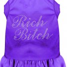 RICH BITCH Pet Dress Rhinestones & Ruffles in Sizes XSMALL to XLarge For Cats and Dogs