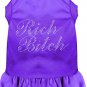 RICH BITCH Pet Dress Rhinestones & Ruffles in Sizes XSMALL to XLarge For Cats and Dogs
