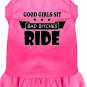 GOOD GIRLS SIT, BAD BITCHES RIDE Pet Dress Sizes 2X to 4X Solid Colors For Cats and Dogs