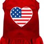 AMERICAN FLAG HEART Pet Dress Sizes 2X to 4X Solid Colors For Cats and Dogs