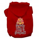 FAMILY FOOD & FOOTBALL Pet Hoodie Sizes XLarge - XXXLarge Pet Outerwear For Dogs and Cats