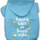 PUMPKIN KISSES AND HARVEST WISHES Pet Hoodie Sizes XLarge - XXXLarge Cats and Dogs Outerwear