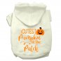CUTEST PUMPKIN IN THE PATCH Pet Hoodie Sizes XLarge - XXXLarge Pet Outerwear For Cats and Dogs