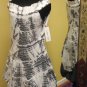 Luna Luz Shibori Tie Dyed Sleeveless Dress Gray & White Cotton #43R Beautiful!
