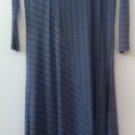 Comfy USA Women's Long Dress Diagonal Horizontal Vertical Stripe Style M375 NEW!