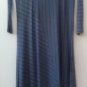 Comfy USA Women's Long Dress Diagonal Horizontal Vertical Stripe Style M375 NEW!