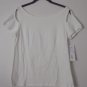 Luna Luz Garment Dyed Peek Hole Open Cut Short Sleeve Top Shirt Size Large NEW!