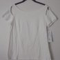 Luna Luz Garment Dyed Peek Hole Open Cut Short Sleeve Top Shirt Size Large NEW!