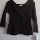 Luna Luz Cross Over Top with 3/4 Sleeves Style 100L Hip & Boho NEW with Tags!