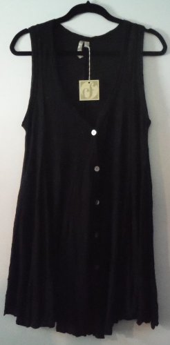 Comfy USA Zana Button Down Long Vest Crinkle Tissue Knit Style C186 NEW w Tags!