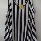 Comfy USA Kathy Long Striped Tank Tunic Sleeveless Modal Style M566 NEW w Tags!
