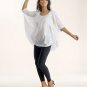 Luna Luz Garment Dyed Poncho Top Shirt 3/4 Length Sleeve 2 Colors Style 419 NEW!
