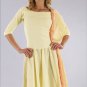 Luna Luz Short Off Shoulder Dress 3/4 Sleeve Garment Dyed Style 3393 NEW!