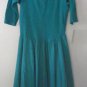 Luna Luz Short Off Shoulder Dress 3/4 Sleeve Garment Dyed Style 3393 NEW!