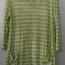 Comfy USA Amy Tunic Crinkle Tissue Knit V Neck 3/4 Sleeve Style C176 NEW w Tags!
