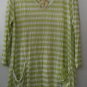 Comfy USA Amy Tunic Crinkle Tissue Knit V Neck 3/4 Sleeve Style C176 NEW w Tags!