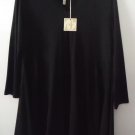 Comfy USA Black West Tunic with Pockets Top Shirt V Neck A Line Style M562 NEW!