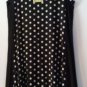 Comfy USA Women's Sleeveless Black & White Polka Dots Tunica Dress M390P NEW!