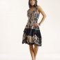 Luna Luz Rippled Shibori Tie Dyed Tank Dress Aqua & White OR Black & Sand NEW!