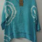 Match Point La Fixsun Linen 3/4 Sleeve V-Neck Double Layer Top Shirt FBT95 NEW!