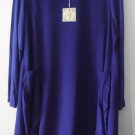 Comfy USA Crepe de Shine Modal Flowing Tunic Top Shirt Pockets Style CD102 NEW!