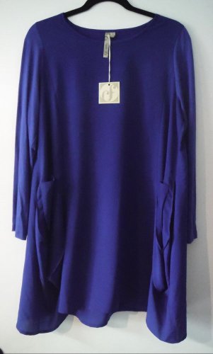 Comfy USA Crepe de Shine Modal Flowing Tunic Top Shirt Pockets Style CD102 NEW!