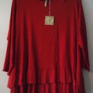 Comfy USA Melanie Peep Hole Shoulder Crop Tunic Top Shirt Style M624 New w Tags!