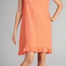 Match Point Linen LD1020 V-Neck Sleeveless Mid-length Ruffle Dress New w Tags!