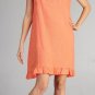 Match Point Linen LD1020 V-Neck Sleeveless Mid-length Ruffle Dress New w Tags!