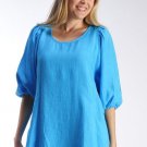 Match Point La Fixsun Linen HLT377 Bell Sleeve Babydoll Pullover Top New w Tags!