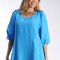 Match Point La Fixsun Linen HLT377 Bell Sleeve Babydoll Pullover Top New w Tags!