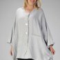 Match Point La Fixsun Linen FBT145 Long Sleeve Button Up Fringed Jacket NEW!