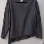 Luna Luz Garment Dyed Linen Angle Seam Long Sleeve Top Shirt Style 703 NEW!