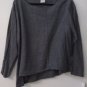 Luna Luz Garment Dyed Linen Angle Seam Long Sleeve Top Shirt Style 703 NEW!