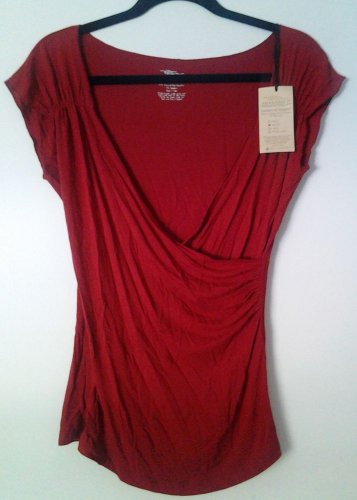 Dreamsacks Yala Bamboo Zoe Gathered Cross Top Crosstop Short Sleeve Shirt NEW!