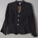 Match Point LT238 Mandarin Collar Button Up Long Sleeve Top Medium Weight NEW!