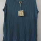 Comfy USA Crinkle Tissue Sleeveless Scoop Neck Tank Tunic Style C101 NEW w tags!