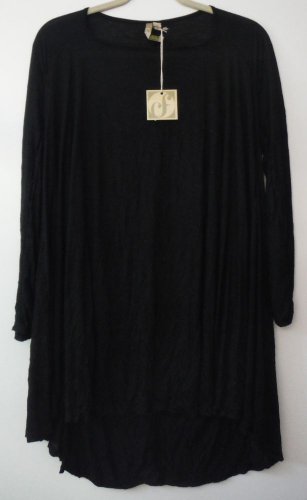Comfy USA Crinkle Tissue Knit Scoop Neck Cape Tunic Shirt Style C511 NEW w Tags!