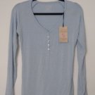 Yala DreamSacks Bamboo Clothing Button Up Henley Long Sleeve Top Shirt NEW w Tag
