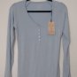 Yala DreamSacks Bamboo Clothing Button Up Henley Long Sleeve Top Shirt NEW w Tag